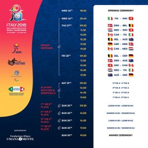 Team Belgium Powerchair Hockey | Wedstrijdschema WK 2018